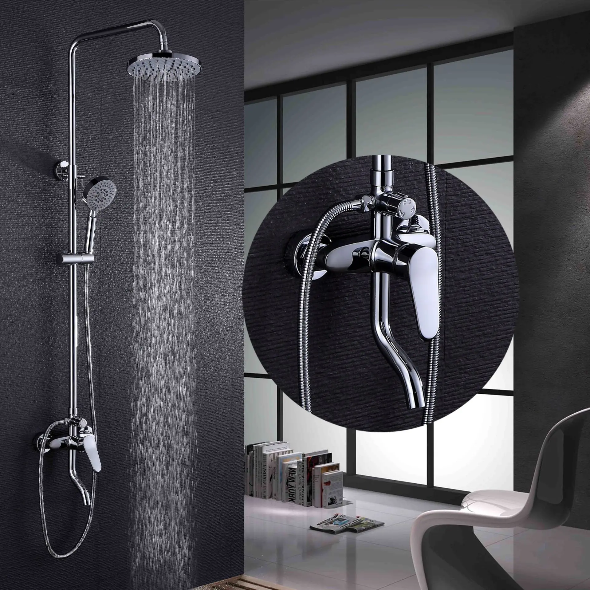 All copper shower faucet set Sanitary ware manufacturers selling bathing suits mix water valve faucet cold and hot mixer faucets All copper shower faucet set Sanitary ware manufacturers selling bathing suits mix water valve faucet cold and hot mixer faucets