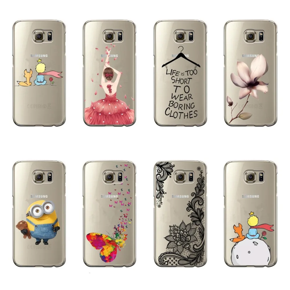 

Luxury Cartoon Cute Tansparent Soft silicone Phone Case For Samsung Galaxy S5 S6 S7 Edge S8 S9 Plus A3 A5 S7 2017 J3 J5 J7 2016
