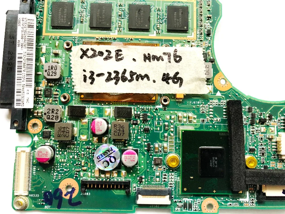 Original for ASUS X202E laptop motherboard X202E HM76 I3-2365M 4GB REV 2.0 tested good free shippin