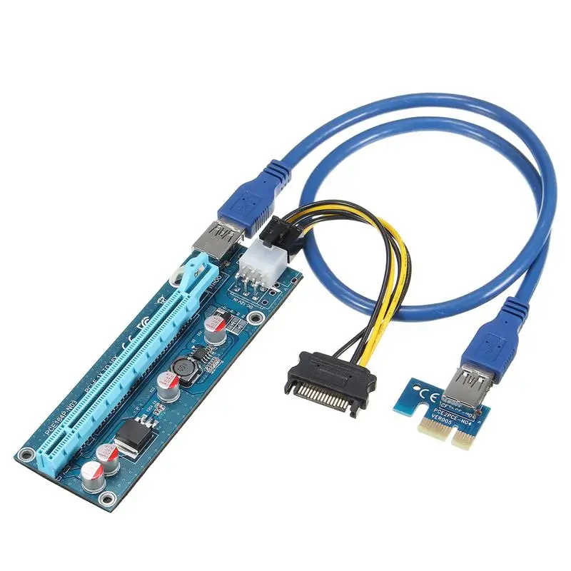 USB 3.0 PCI E Экспресс 1X 4x 8x 16x Райзер адаптер SATA 15pin Male к 6pin кабелю питания|card sata|sata 15pin6pin