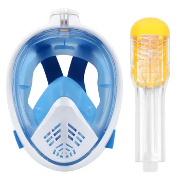 

Wide View Area Swimming Scuba full face snorkeling mask Underwater Breathable Adjustable Strap Anti Fog Diving Mask Snorkel