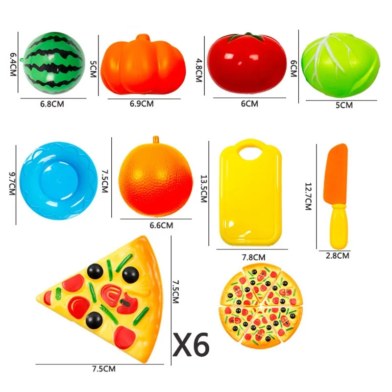 24 шт. Дети Притворяться, играть дети Кухня игрушки Фрукты для резки овощей Пластик Еда развивающие игрушки играть Еда Пособия по кулинарии