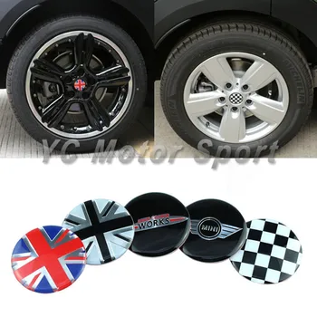 

Free Shipping Car Accessories Wheel Center Hub Caps Badge Stickers Fit For Mini Coopers 4X52mm Car Stying