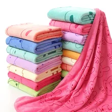 2PCS Lot Oversized cartoon printed beach towel Bath towel cute towel super large 70X140cm