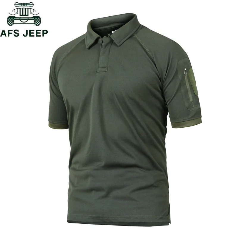 Billige 2019 Tactical Military Polo Shirt Männer Sommer Armee Camo revers Polo Shirt Mann der Atmungsaktiv Schnell Trocknend Arm Tasche Polo shirts