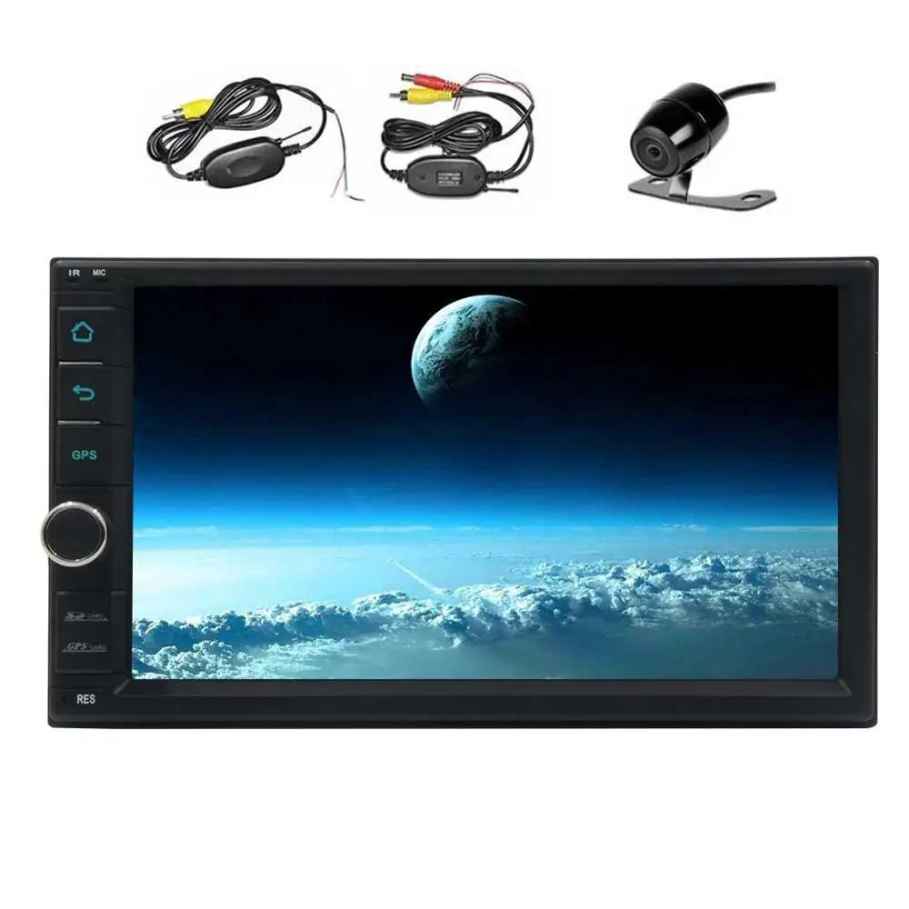 

Android 6.0 2Din Car Stereo with Quad Core Car Radio Player In Dash GPS Navigation Multimedia Support Bluetooth/WiFi/OBD2+Camera