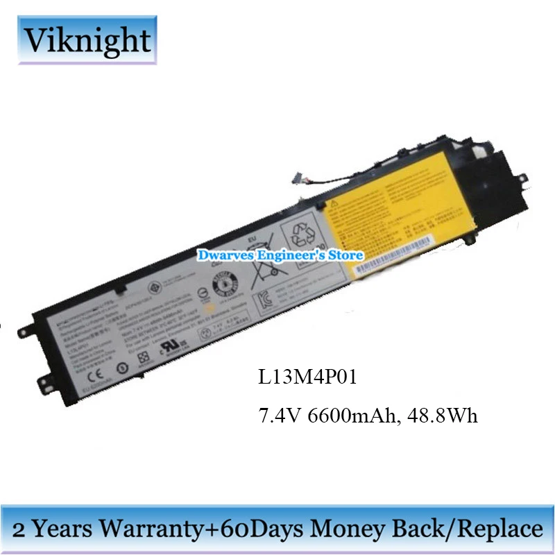 6600 мА/ч, 48.8Wh L13M4P01 Батарея для lenovo Y40-80 Y40-70 S41-70-ISE S41-70-ISE S41-70-ITH S41-70AM-IFI L13C4P01 L13L4P01