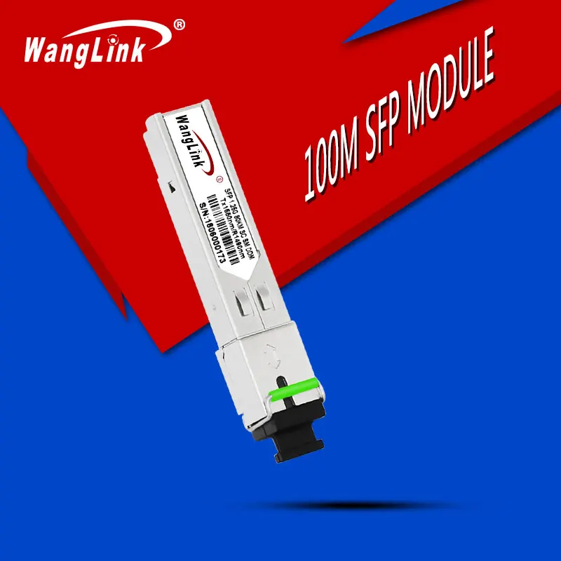 

Wanglink 1.25G SFP Optical Module smf 1490nm/1550nm 80KM compatible with cisco sfp SC optical transceiver