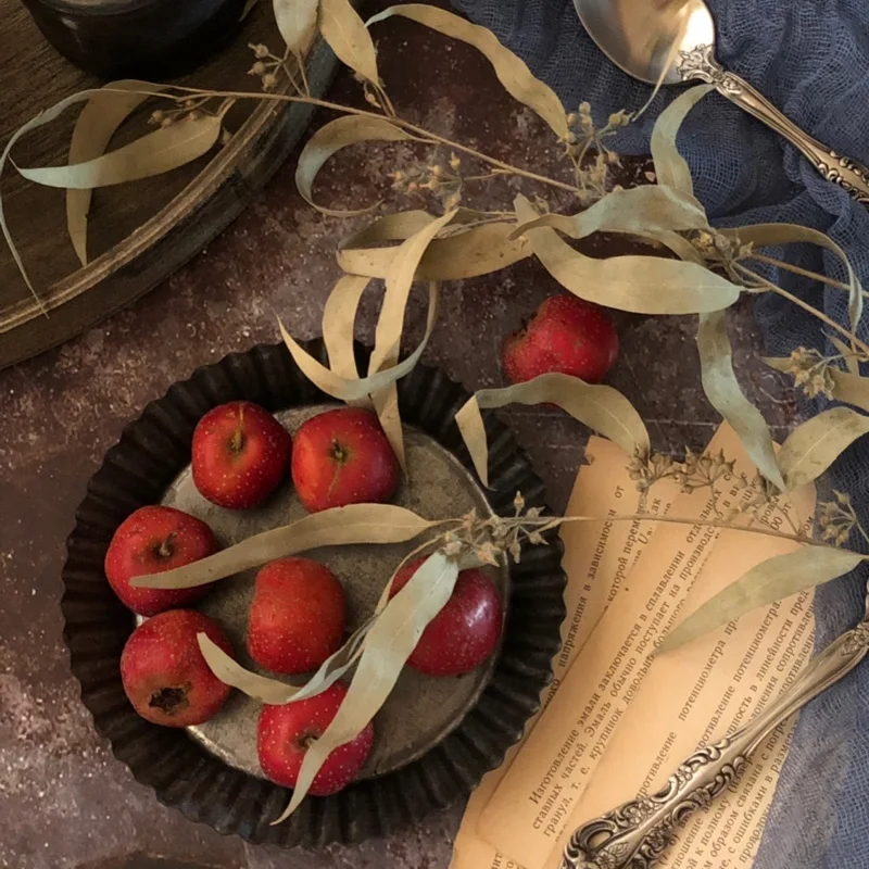 Unique Handcrafted Vintage Antique Metal Tray Ribboned Round Wrought Iron Storage Tray Rustic Retro For Home Church Wedding