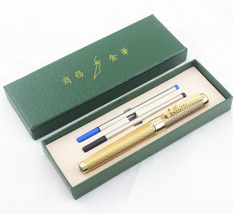 Продвижение Канцелярских товаров Jinhao 1200 dragon клип Гладкий роллер ручка Роскошный металлический подарок шариковые ручки для письма - Цвет: W