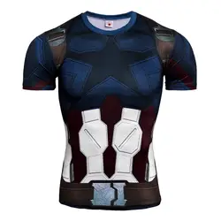 ММА Капитан Америка Спортивная футболка для мужчин футболка с принтом аниме футболка Супермена топы мужские фитнес сильно облегающее