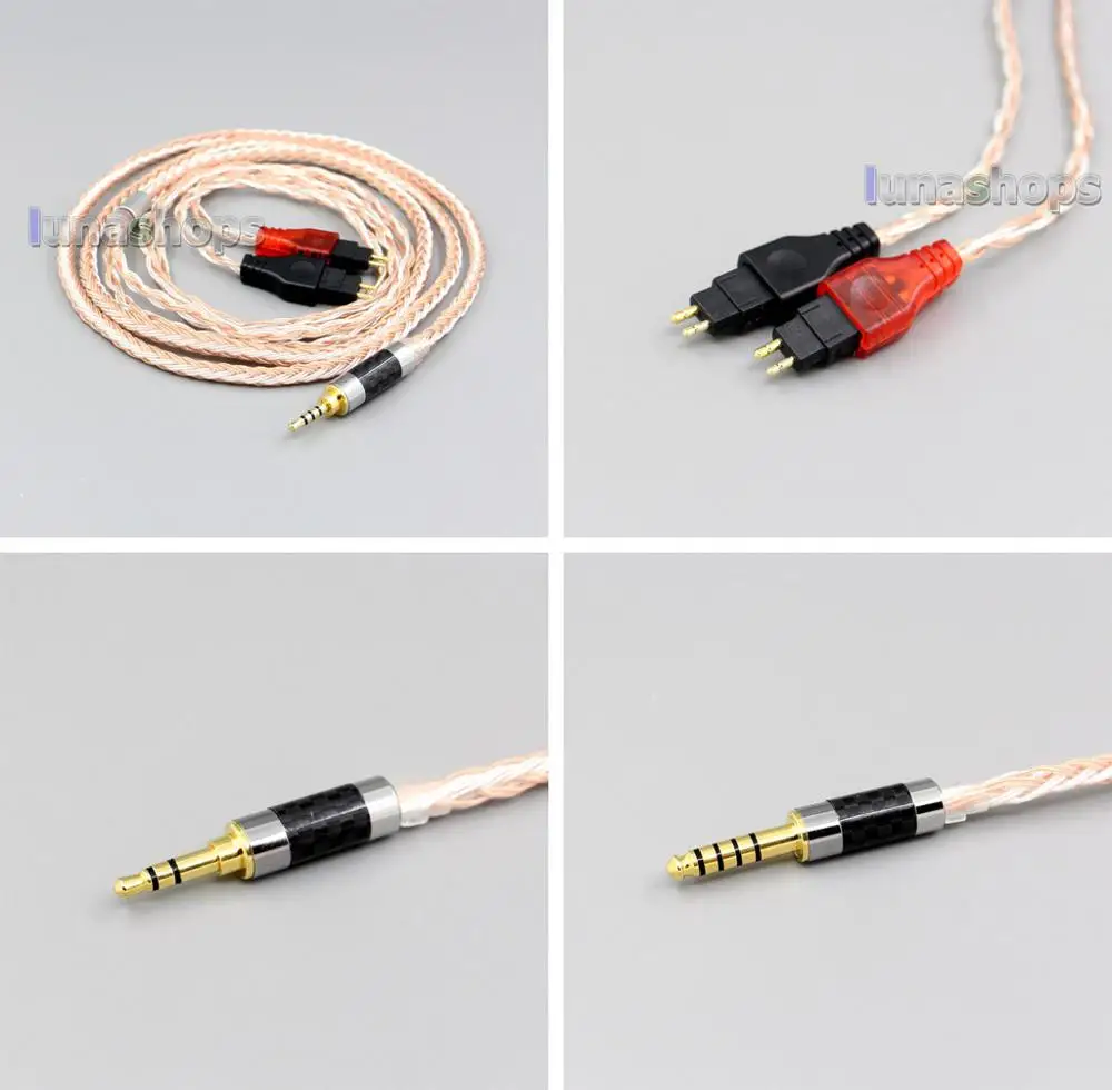 LN005980 3 5mm 2 5mm 4 4mm XLR 16 Cores OCC Silver Plated Mixed Headphone Cable For Sennheiser HD660s HD650 HD600 HD580 HDxxx