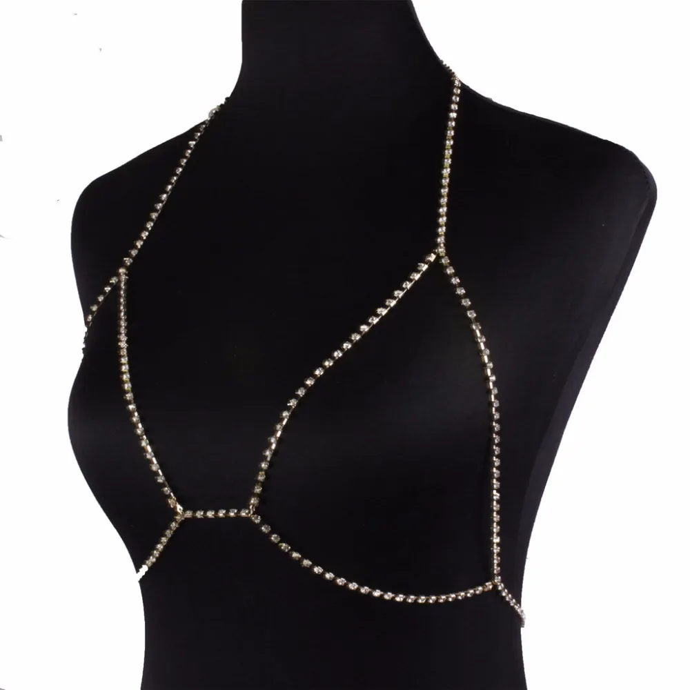 Women Elegant Diamante Crystal tank Shoulder Lingerie Accessories New Silver Plated Metallic Sexy Rhinestone Bra Straps For