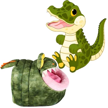 

Funny winter warm soft Dog puppy nest Dinosaur crocodile small dog cat pet bed house kennel sleeping bag