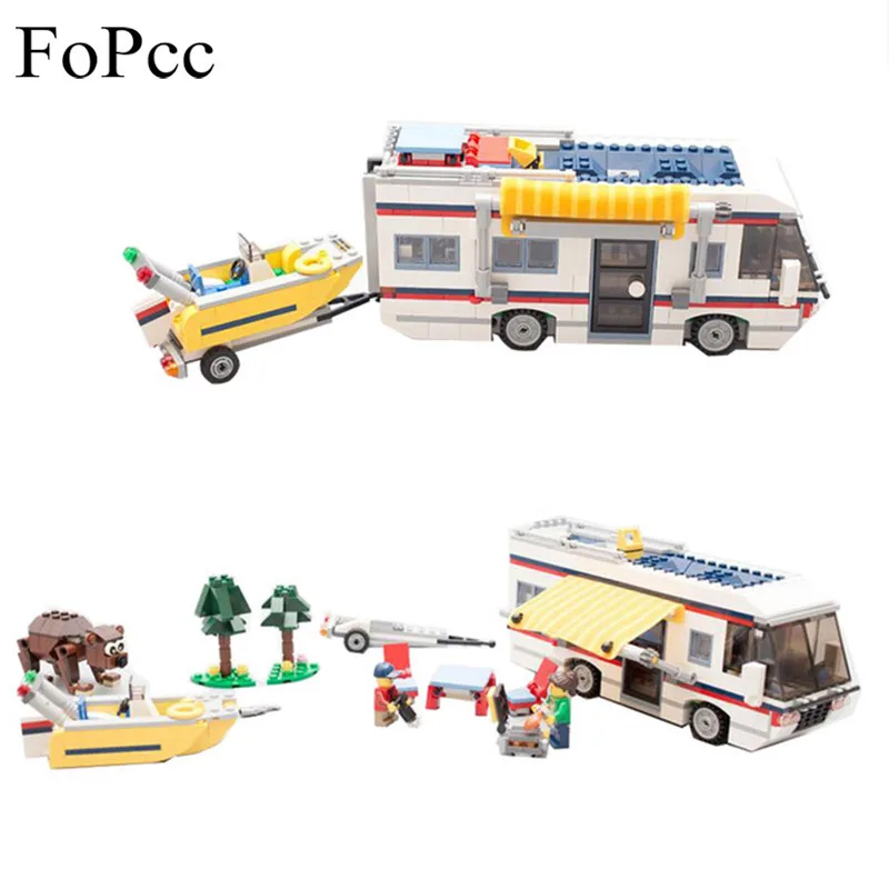 Детские игрушки 3117 отпуск бегства Camper летние домашние архитектор 1 Building Block Набор
