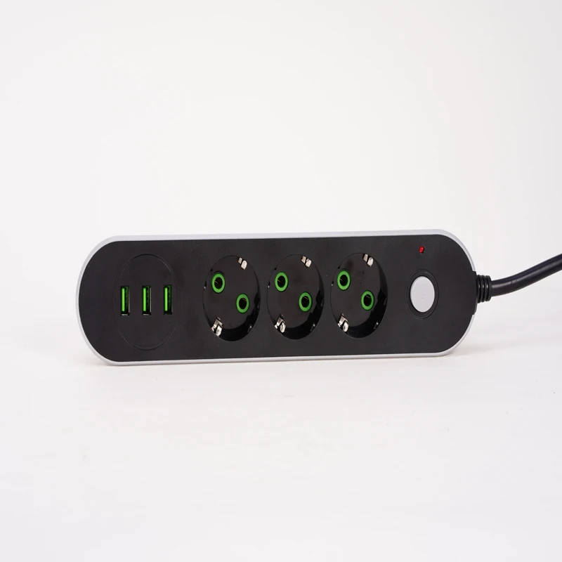 Новинка, умная USB розетка, штепсельная вилка, 3 выхода, 3 порта, USB зарядное устройство-2 м/1,4 м, сетевой шнур, настенное зарядное устройство, адаптер для телефона, дома