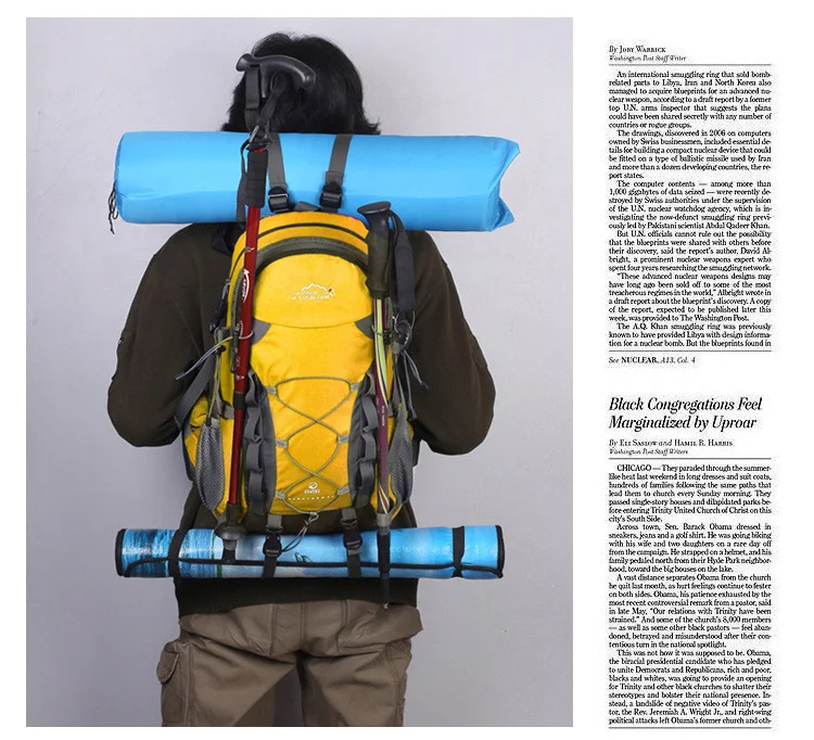 Мужской рюкзак для путешествия на открытом воздухе женский туристический альпинистский рюкзак 40L женские рюкзаки кемпинг туристический рюкзак водонепроницаемый