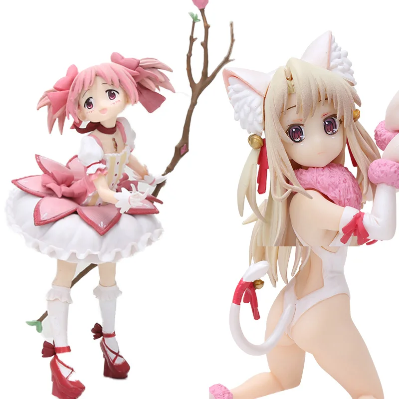 

Magical Girl Mahou Shoujo EXQ Figure Kaname Madoka Puella Magi Madoka Magica Cat Girls Ver . Model PVC Action Figures toy