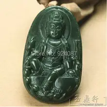 Аутентичные Синьцзян Хотан Jade J Гуаньинь кулон нефрит мужской стиль