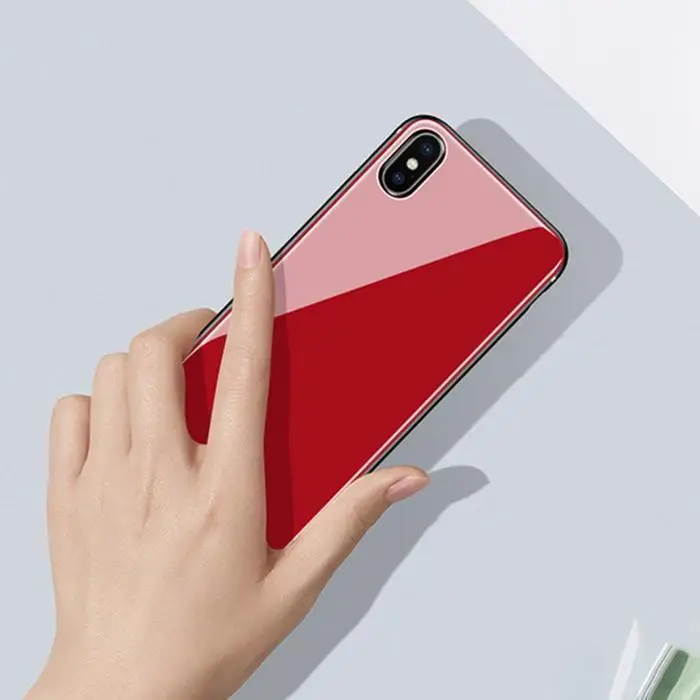 Креативная Мода Закаленное стекло анти-осенняя задняя крышка-чехол для телефона для iPhone панель легко установить и снять