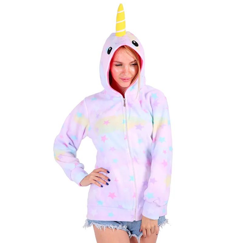 

Star Narwhal Hooded Hoody Sweatshirt Tracksuit Adult Hoodie Costume Cosplay moleton feminino ropa deportiva mujer