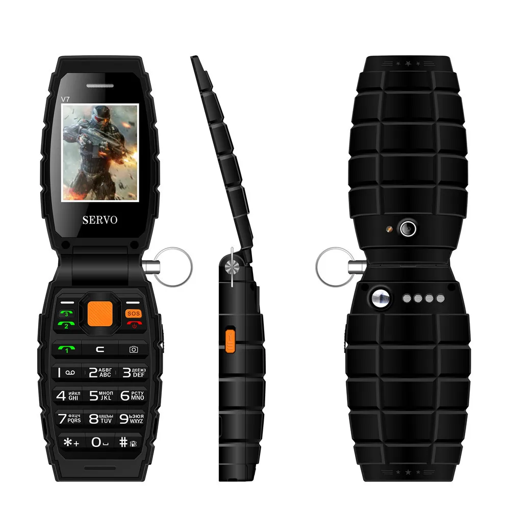 SERVO V7 Three SIM phone 2 4 3 SIM card 3 standby mobile phone Flashlight Power