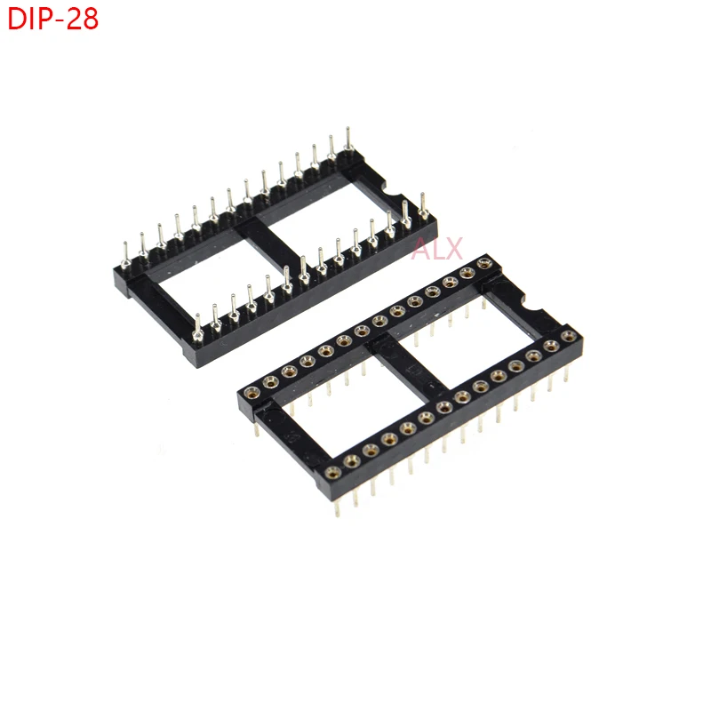 10 шт. широкий корпус DIP28 IC Разъем с круглым отверстием 28p DIP CHIP тестовый адаптер