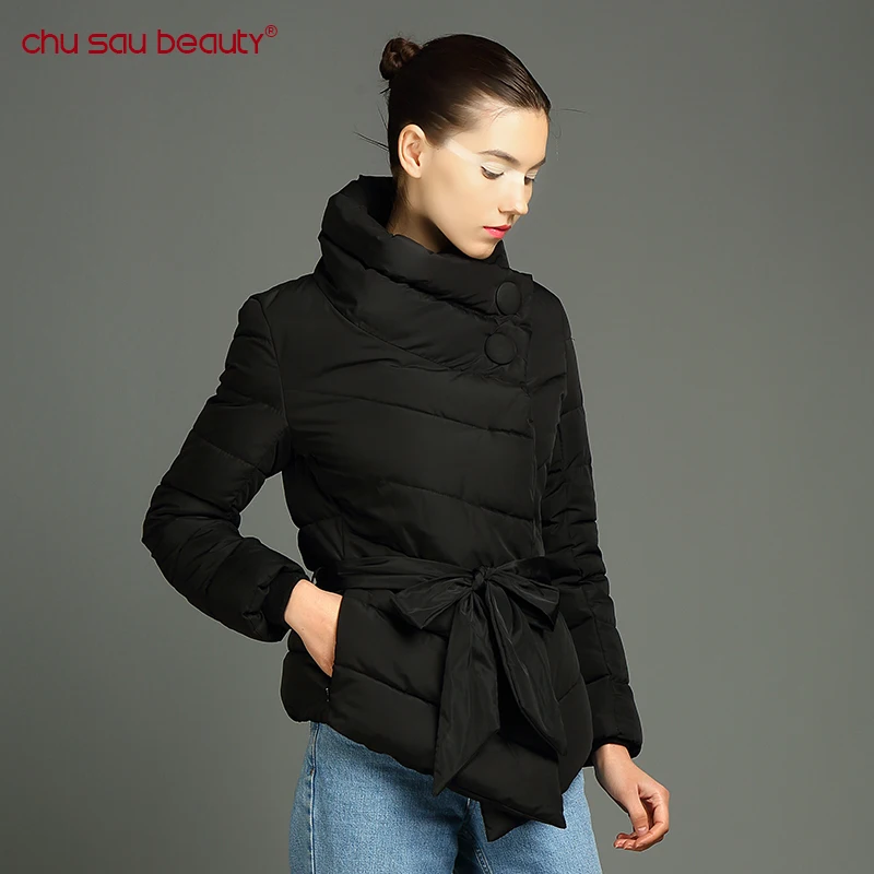 

2019 autumn women's coat winter jackets coats hot sale jacket women stand collar parkas winter warm outerwear coats black