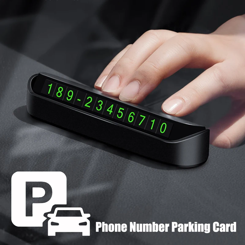 Luminous Car Temporary Parking Card Car Phone Number Card Plate Hidden Stop Hot