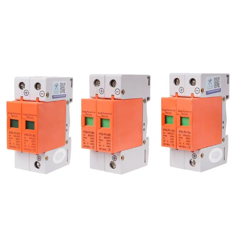DC 1000V 500V 20KA ~ 40KA 2 P 2-полюсный SPD дом Защита от перенапряжения защитное