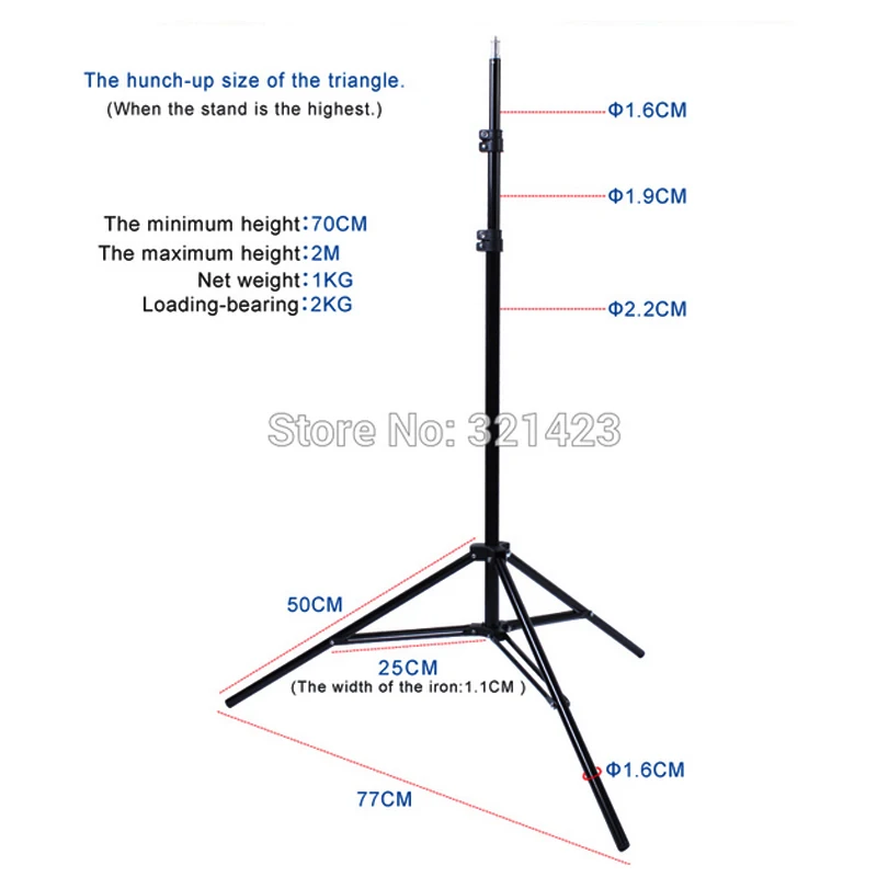 Yuguang 110-240v фотография 4 шт 50*70 см непрерывный светильник ing софтбокс с 2 шт светильник стенд не включает лампы