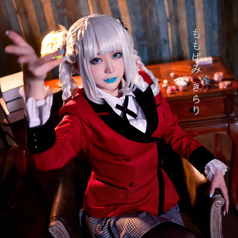 Coshome Kakegurui Compulsive Gambler  Jabami Yumeko Igarashi Sayaka Cosplay Costumes School Girls Uniforms Coat Shirt Skirt Outfit Set