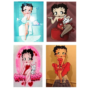 

5D DIY Betty Boop Diamond Painting Full Square/Round Drill "Anime girl" Embroidery Cross Stitch gift Home Decor Gift