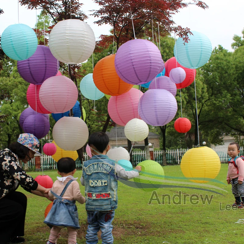 

5pcs/lot 6''(15cm) Multicolor Chinese Round Paper Lanterns for Wedding Boda Baby Shower Party Supplies Home Decor Hanging Ball
