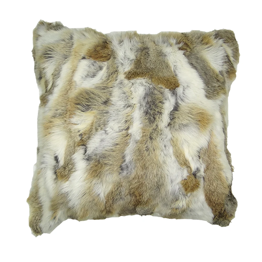 Buy Home Decor Patchwork Rabbit Fur Cushion Cover 450
