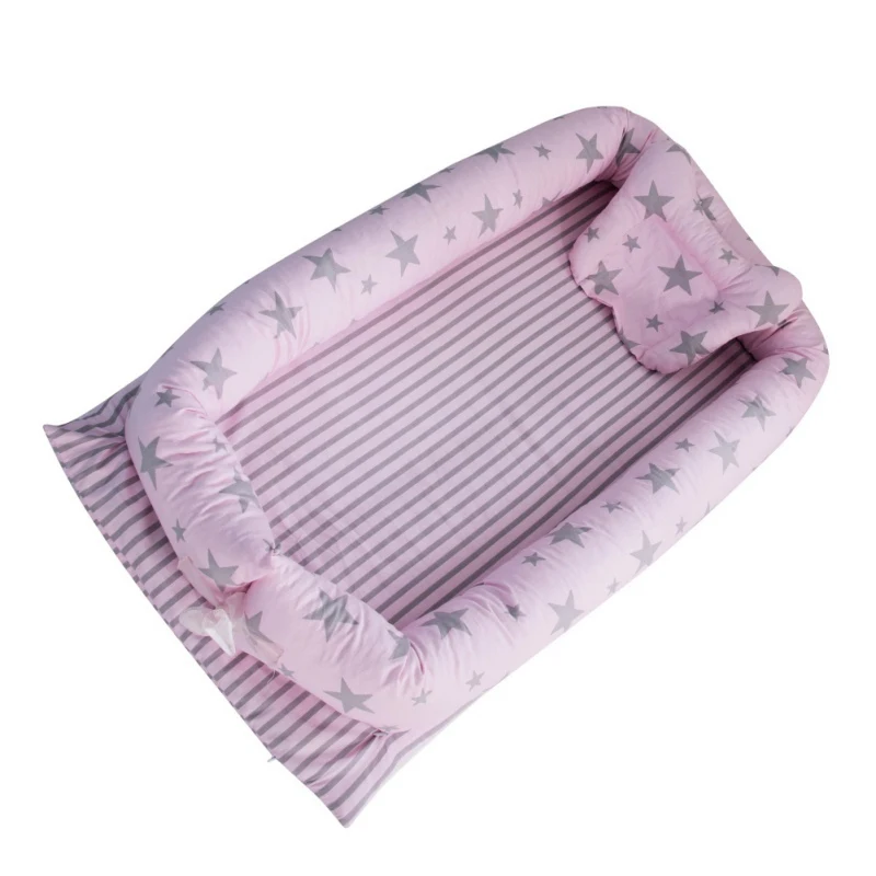 Детские постельные принадлежности милые матрасы детская кроватка для путешествий подушки для мебели хлопок - Цвет: Синий