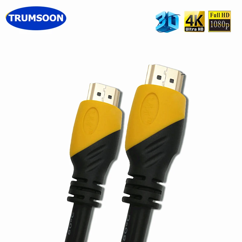 Trumsoon 4K*2K HDMI 1.4 Cable Standard Male-Male 3D 1080P Cable for TV PS4 Projector PC DVD 1.5/3/5/10/15/20m