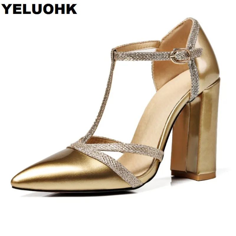 

7 Colors Women High Heel Shoes Pointed Toe Summer Female Shoes Pumps Patent Leather Ladies Shoes Yellow White Heels Large Size