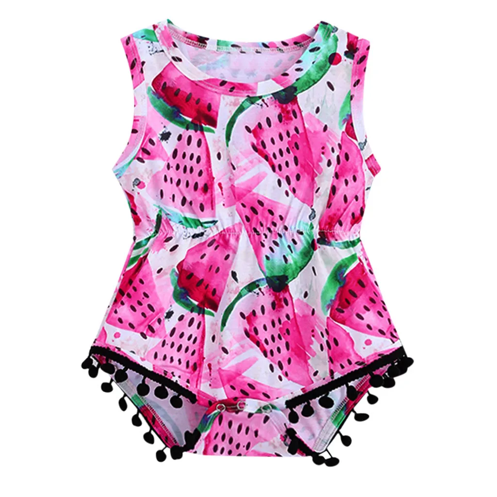 

MUQGEW clothes baby girls for new years Baby sleeveless watermelon covered with plush ball lace meisjes kledingset herfst #y2