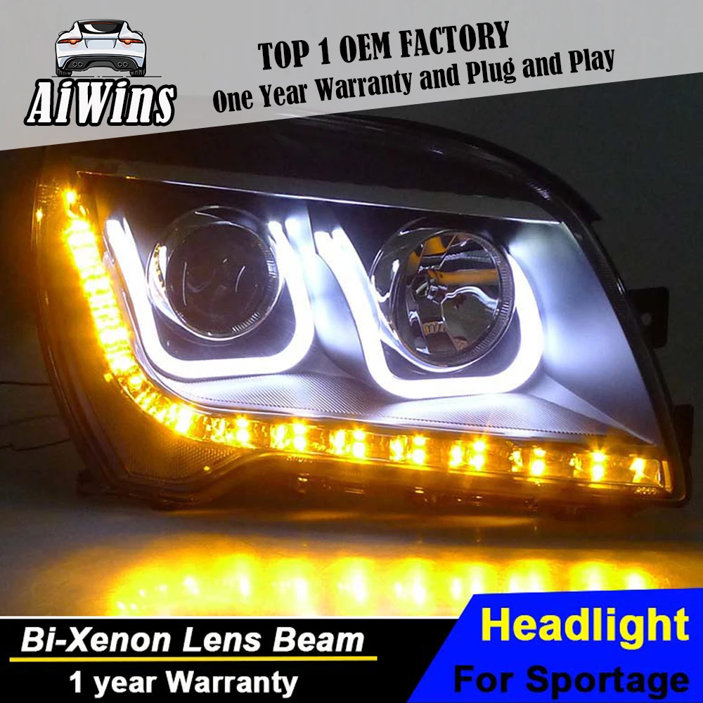 Aiwins For Kia Sportage headlights For Sportage LED head lamp Angel eye