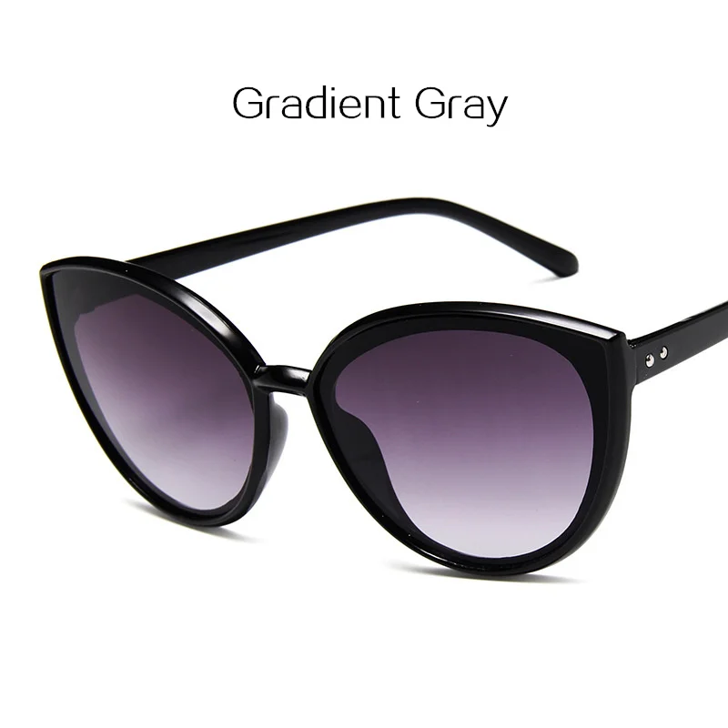 Oulylan, кошачий глаз, Зеркальные Солнцезащитные очки для женщин, винтажные, брендовые, дизайнерские, негабаритные, солнцезащитные очки, женские, цветные, очки - Цвет линз: GRAY