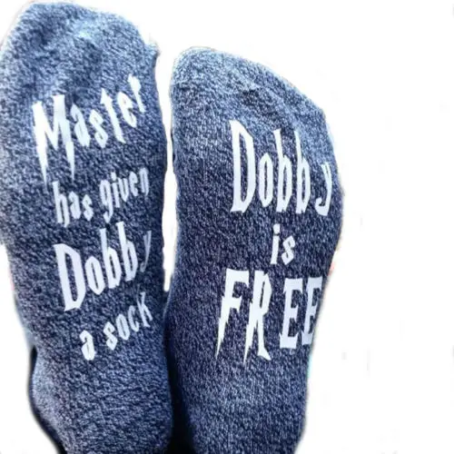 Подробнее о носки Добби унисекс. Мастер подарил Добби носок Добби бесплатно Теплый горячий Повседневный модный