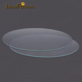 

3D Printer Round Borosilicate Glass Tempered Glass plate Diameter 200mm 220mm 240mm heated bed Flat Transparent for Kossel Delta