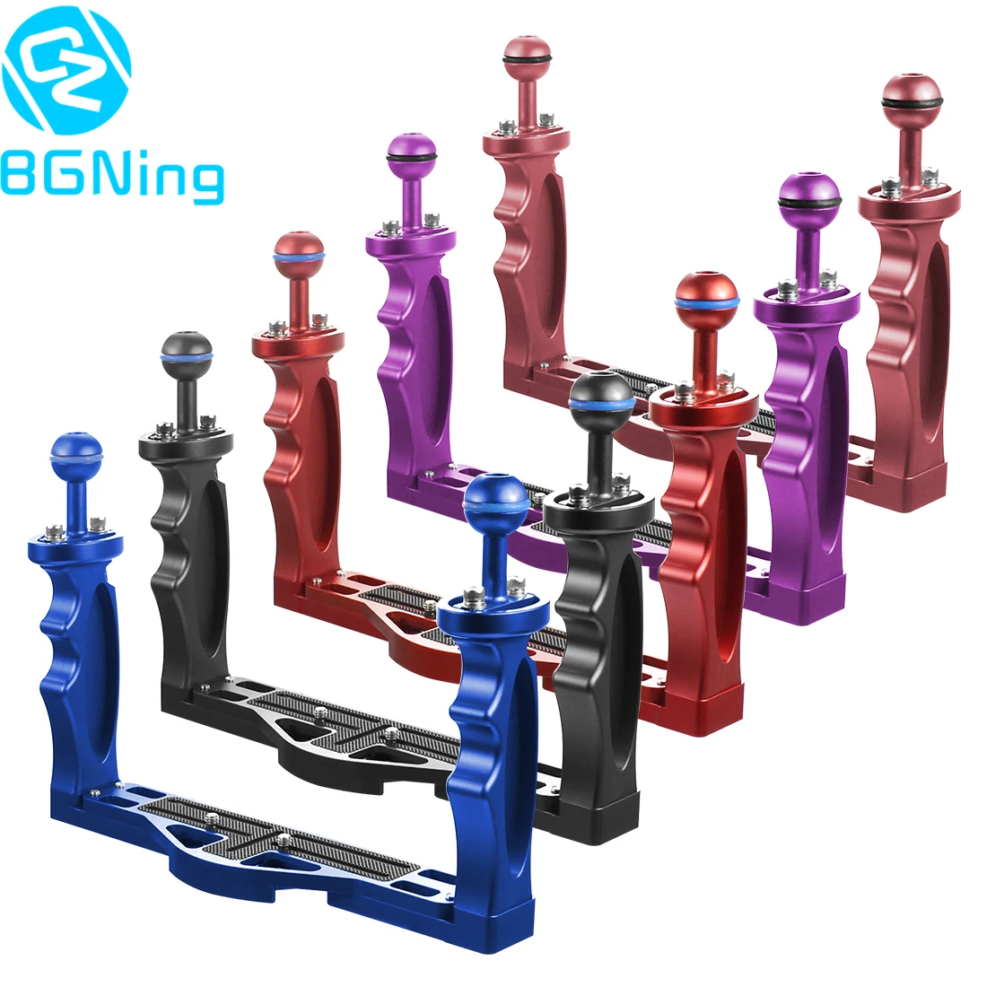  Diving Handle Tray Bracket Mount Portable Dual Handheld SLR Cage Frame Holder for Sony/Canon/Nikon/