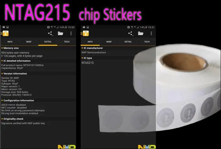 bilder für 100 stücke NTAG215 Nfc-forum-typ 2 Tag für Alle NFC Handy NFC Aufkleber bilder für 100 stücke NTAG215 Nfc-forum-typ 2 Tag für Alle NFC Handy NFC Aufkleber