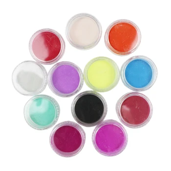 

New 12 Colors 1 Set Acrylic Sculpture Powder Dust For UV Gel Design 3D Tips Decoration Manicure Pigment Powder Nail Art Glitters