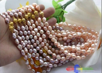 

Free shipping@@@@@ P2321 wholesale 10item pink lavender baroque pearl necklace