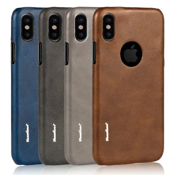 

30pcs/lot Free Shipping Luxury Leather Stick Back Cover Case For iPhone X