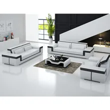 Новая стильная мебель для гостиной современный удобный кожаный диван Шэньчжэнь кожаный диван мебель