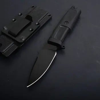

Hysenss CK0078 Titanium Fixed Blade Knife TPR Handle Outdoor Camping Hunting Survival Pocket Utility Military EDC Tools
